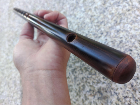 C Major Flute. Bamboo Transverse flute tuned in C major. Soprano C. Concert tuned. A = 440 Hz. Bansuri. Fife in C. Dark color