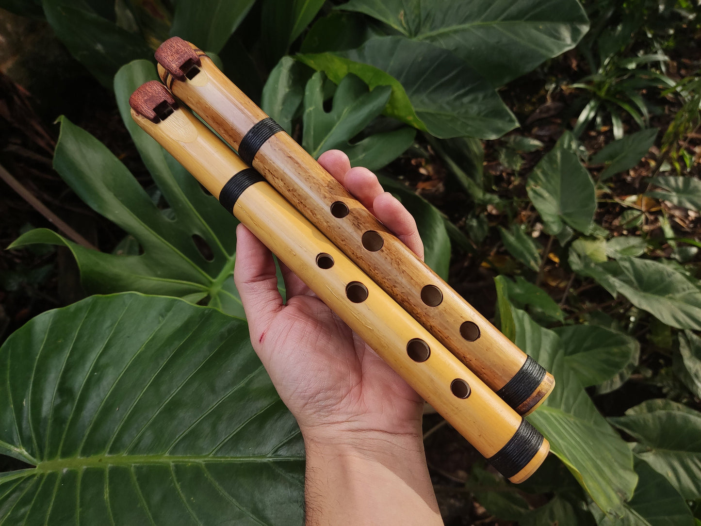 Rustic Native American Style Fipple flute tuned to D major pentatonic. Pocket bamboo Flute. Culture Fusion flute. Handmade.e flute.