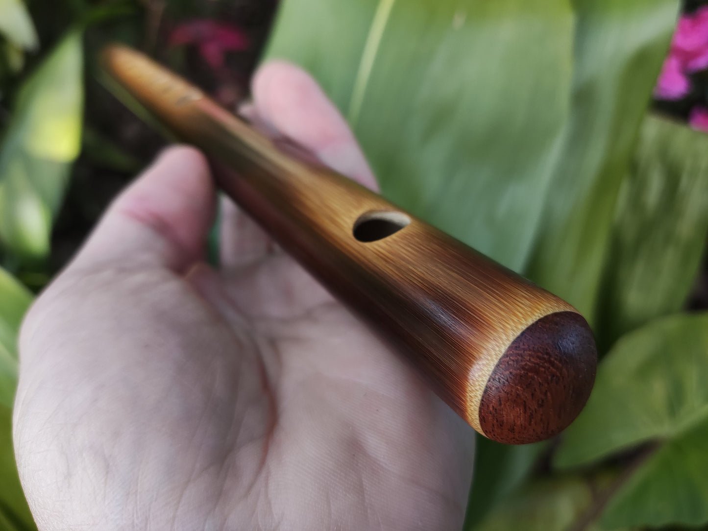 High D Major Flute. Small Bamboo Transverse flute tuned in D major. Irish fife in  D. Bansuri flute. Concert tuned. A = 440 Hz. Dark color