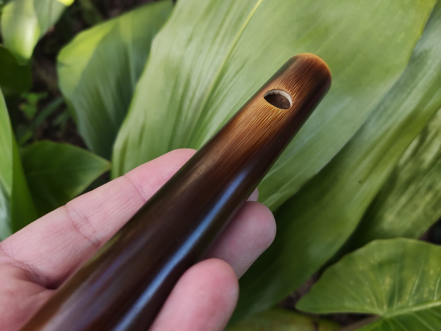 High D Major Flute. Small Bamboo Transverse flute tuned in D major. Irish fife in  D. Bansuri flute. Concert tuned. A = 440 Hz. Dark color
