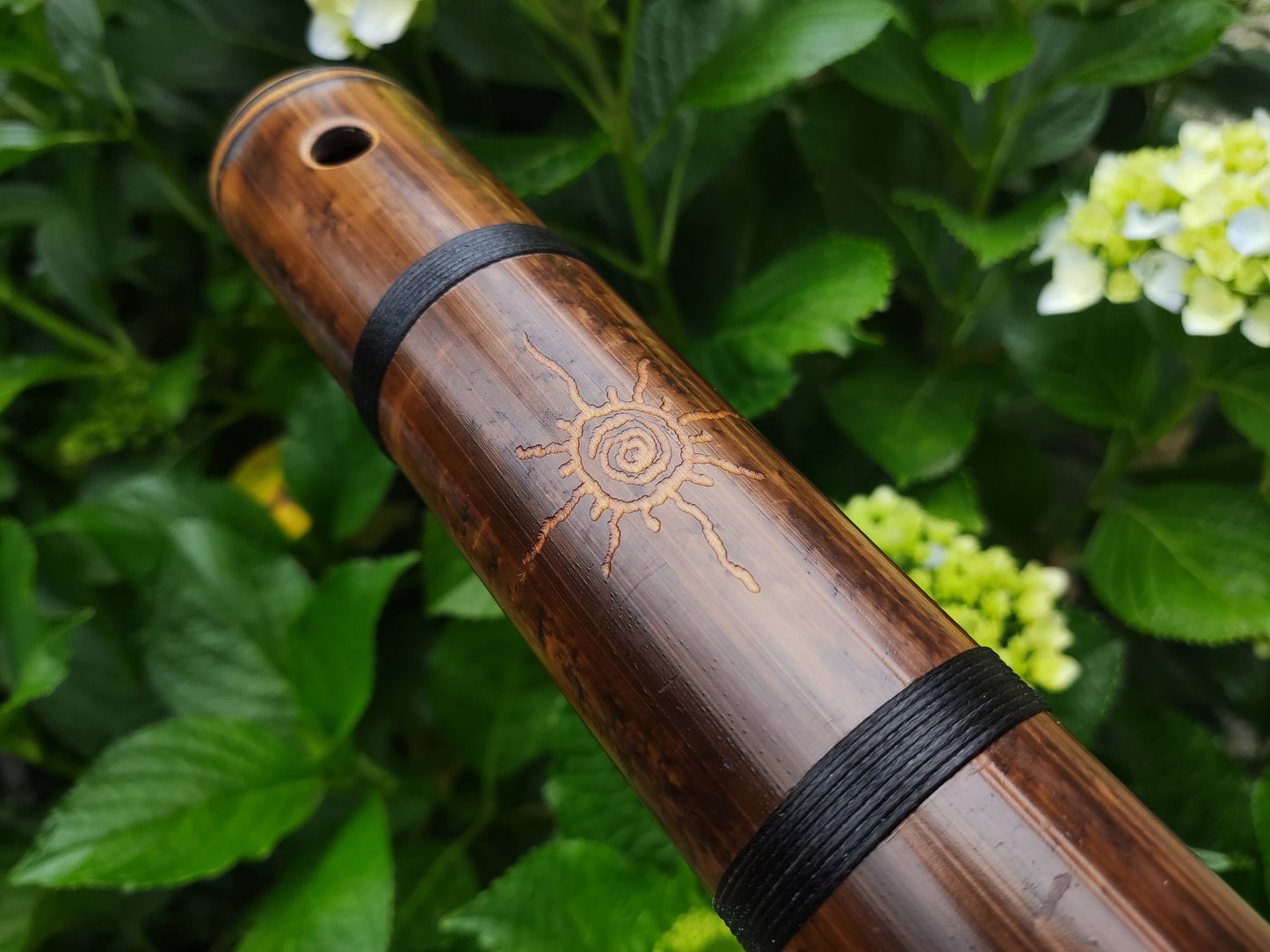 Exotic Kokin-Akebono Bass Bamboo Flute in low G. Oriental flute. Deep meditation flute. Japanese sounding flute.