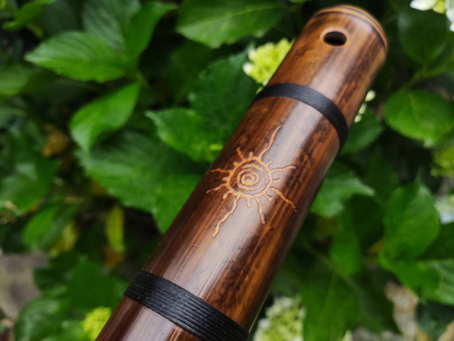 Exotic Kokin-Akebono Bass Bamboo Flute in low G. Oriental flute. Deep meditation flute. Japanese sounding flute.