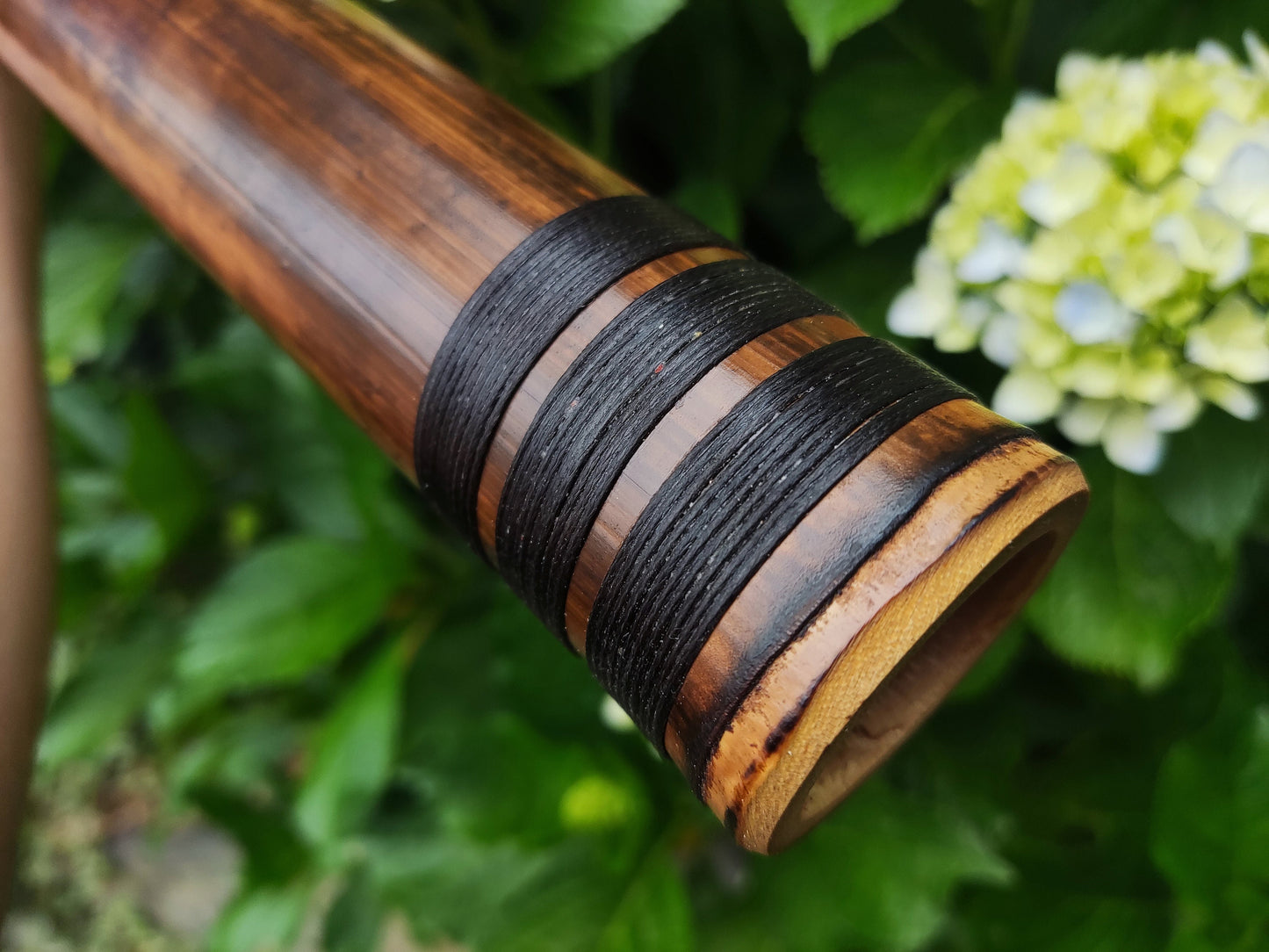 Exotic Kokin-Akebono Bass Bamboo Flute in low G. Oriental flute. Deep meditation flute. Japanese sounding flute.