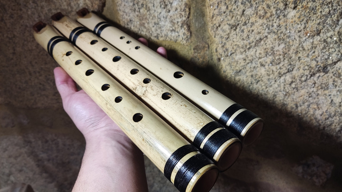 Flutes For Mandy. Three Fipple flutes in the key of G in minor melodic modes