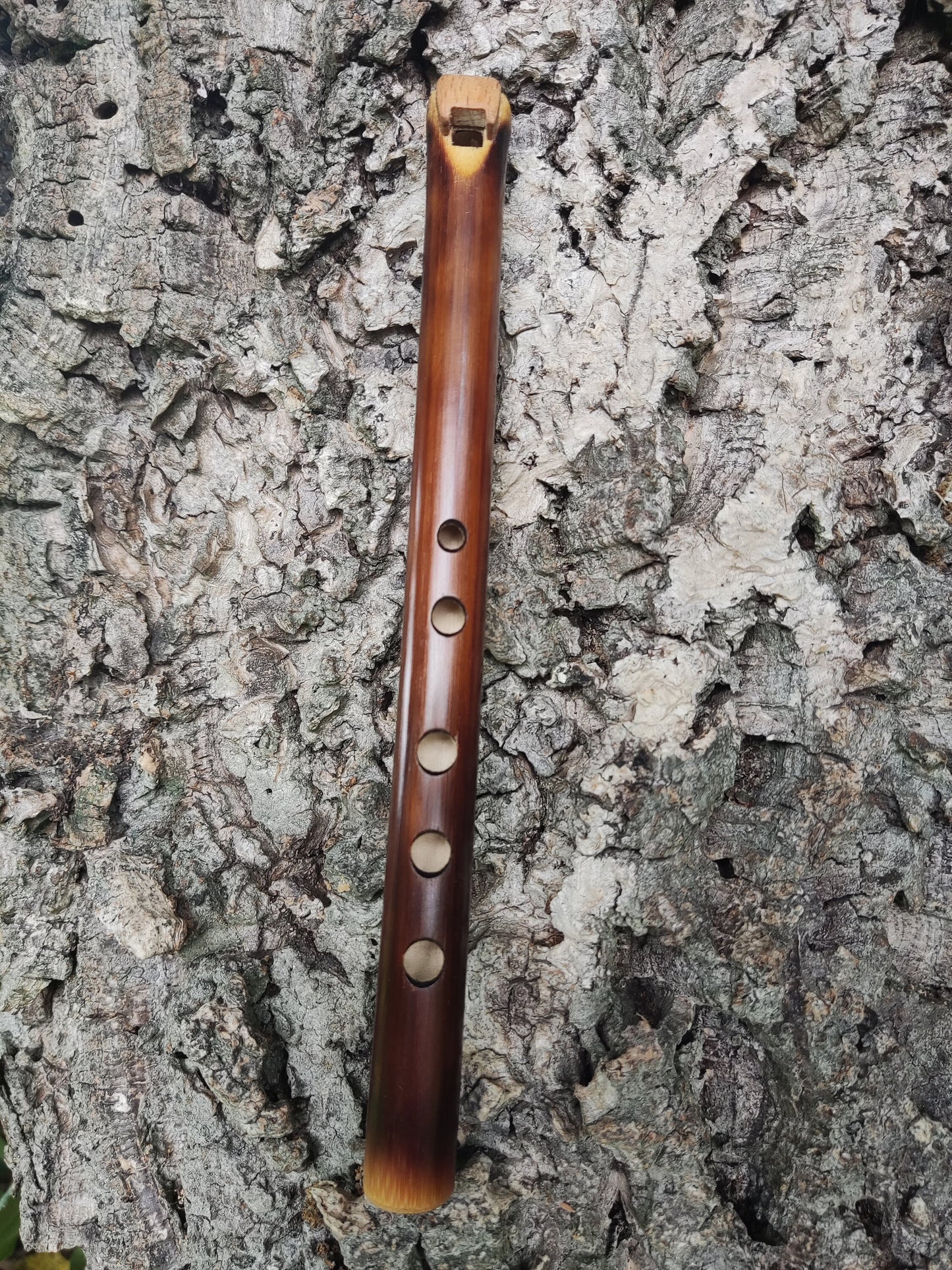 Pocket minor pentatonic bamboo fipple flute. Native American Style bamboo fipple flute in high keys. Handmade Ethnic flute. Rustic.