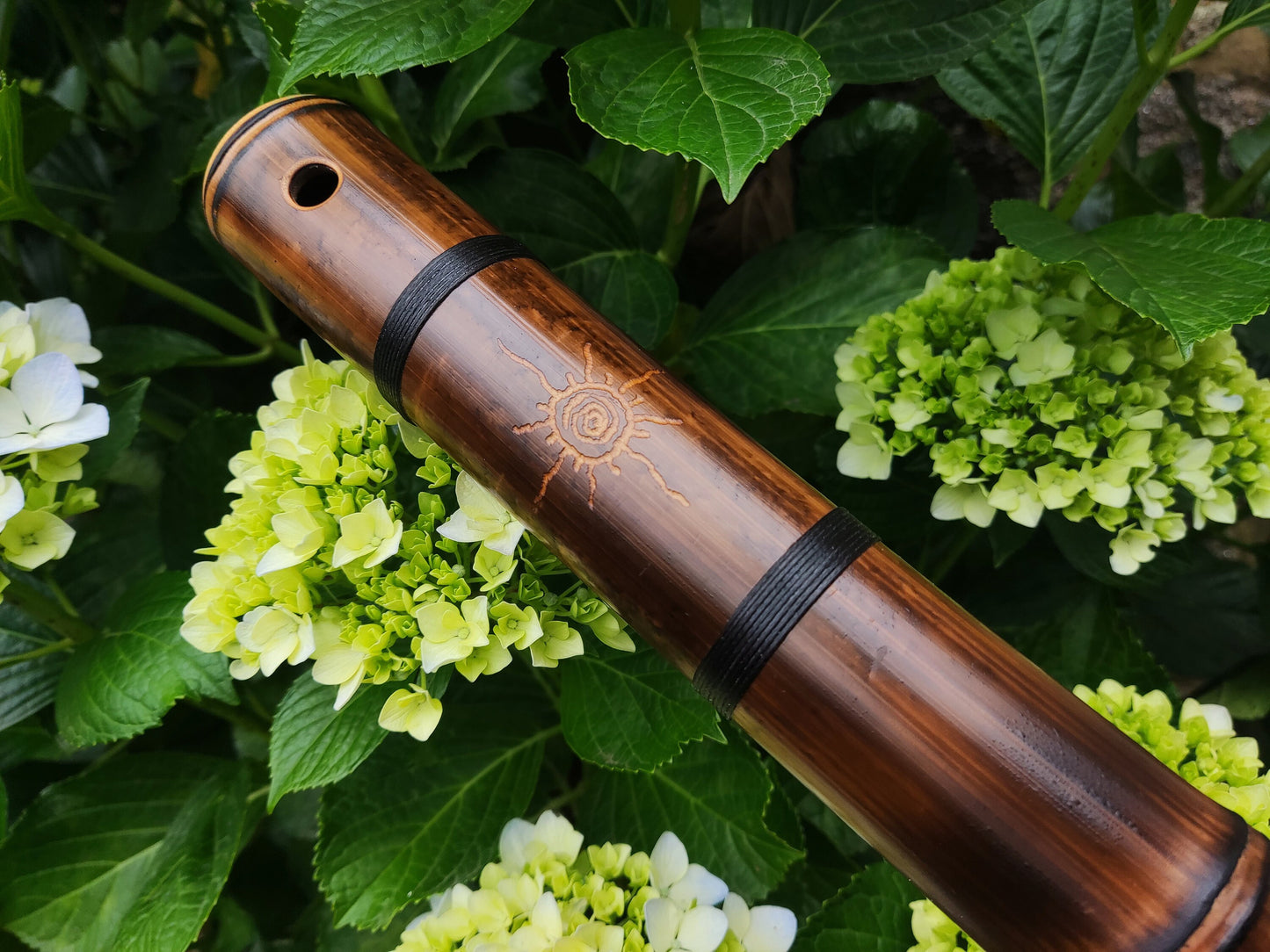 Exotic Kokin-Akebono Bass Bamboo Flute in low G. Oriental flute. Deep meditation flute. Japanese sounding flute.
