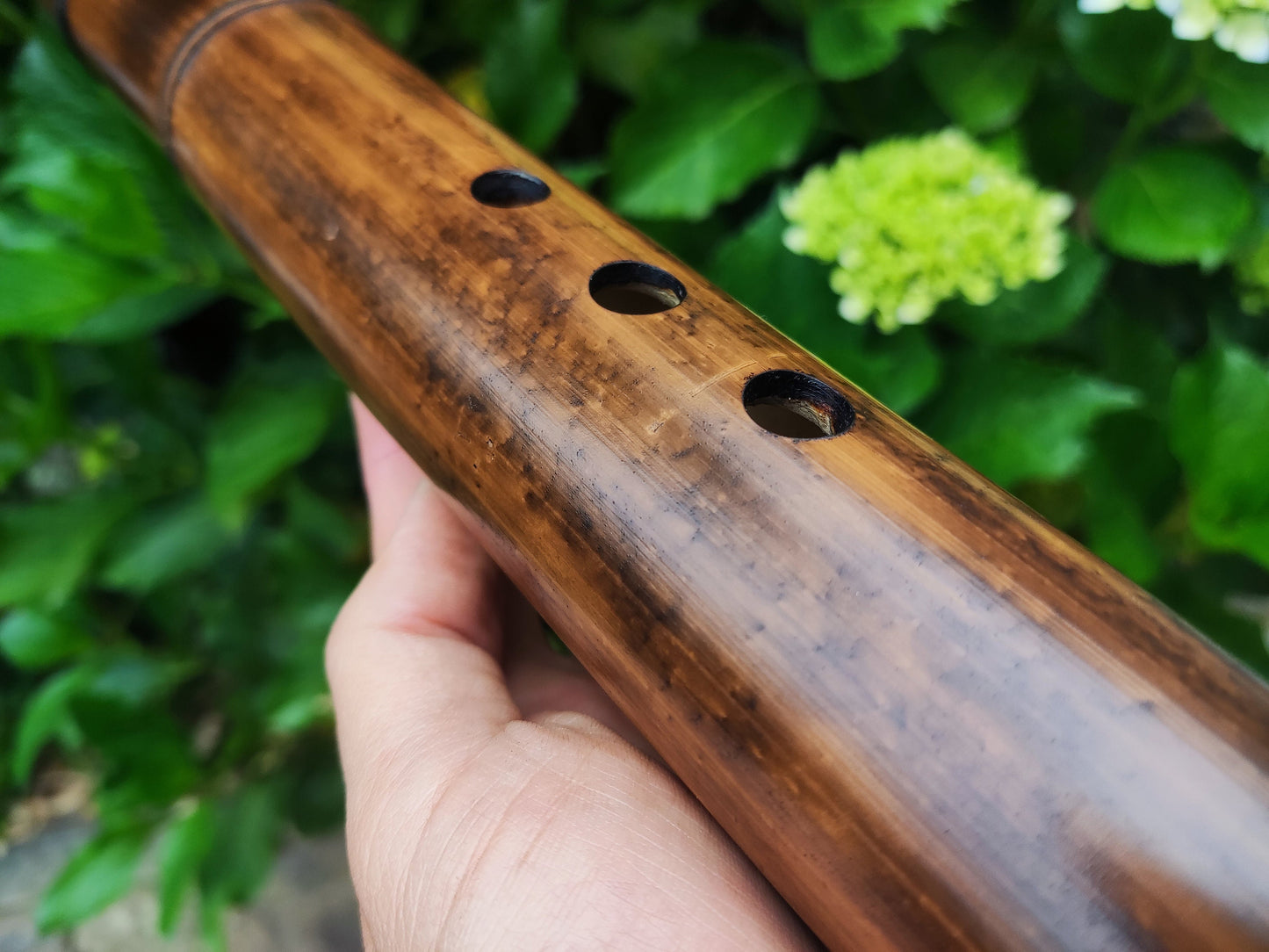 Exotic Kokin-Akebono Bass Bamboo Flute in low G. Oriental flute. Deep meditation flute. Japanese sounding flute.