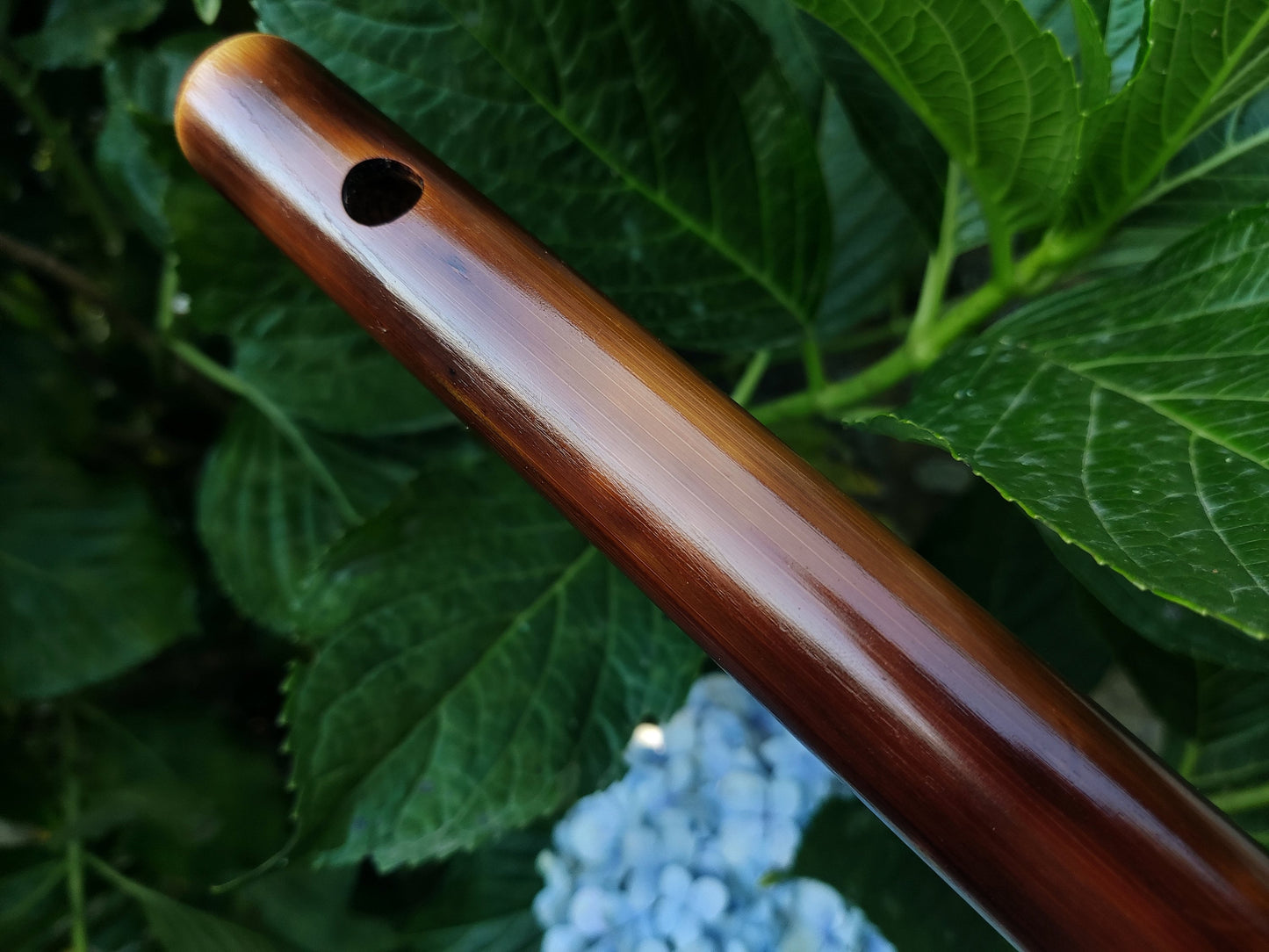 Transverse Bamboo flute in E Phrygian. Handmade bamboo flute. Phyrigan mode. Ethnic minor melodic mode. Dark burned design | Rui Gomes