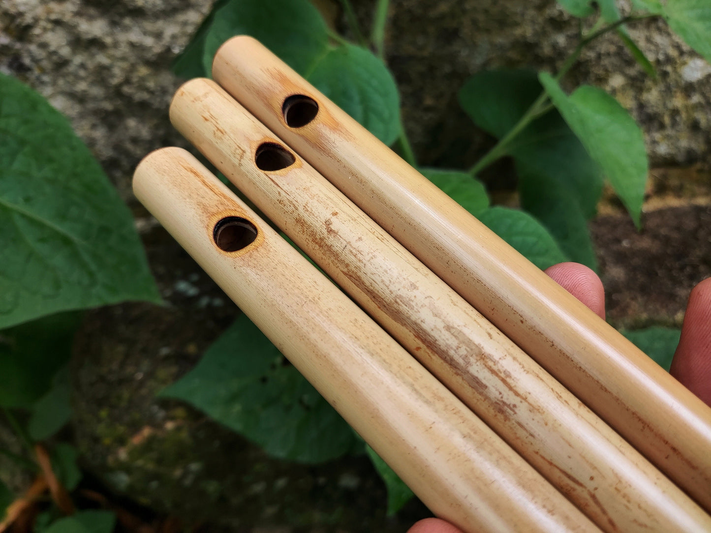 High D major pentatonic flute | Culture fusion bamboo flute | Pocket Ethnic flute in major pentatonic scale | Rustic Bamboo & Mahogany