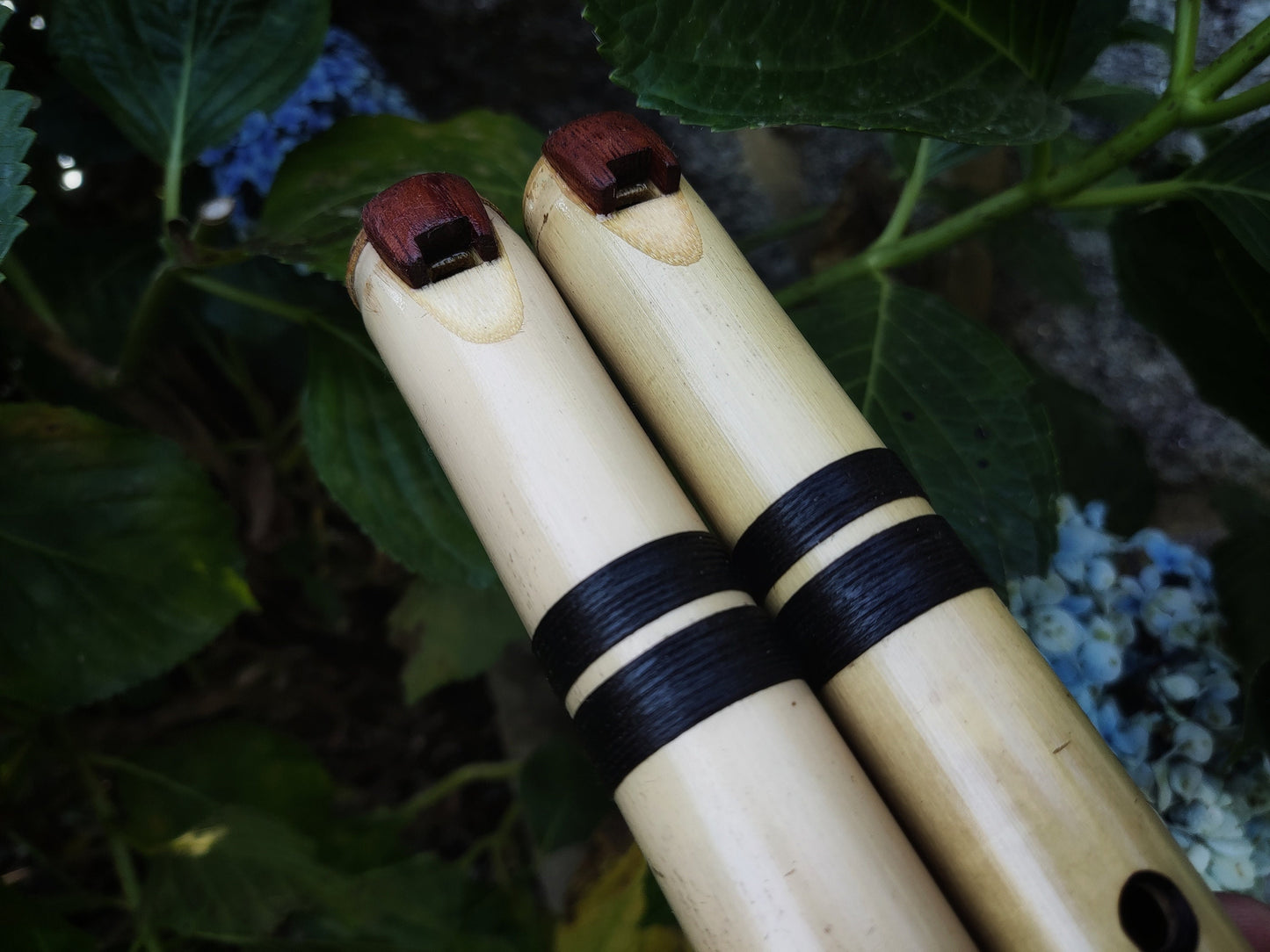 2 Handmade NA Style Fipple flutes in A 432Hz