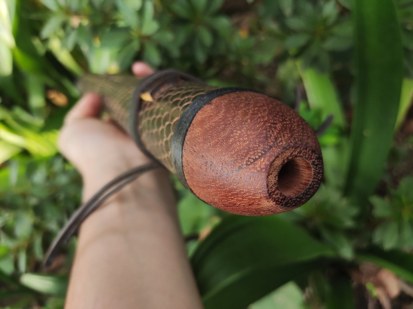 RESERVED FOR GARY: Dragon Skin Native American Style flute in low C#. Handmade flute. Dragon scales. The dragon flute