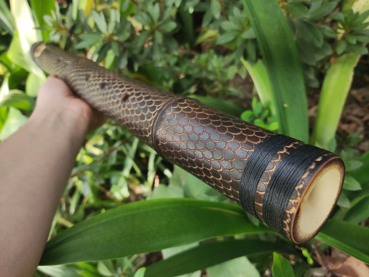 RESERVED FOR GARY: Dragon Skin Native American Style flute in low C#. Handmade flute. Dragon scales. The dragon flute