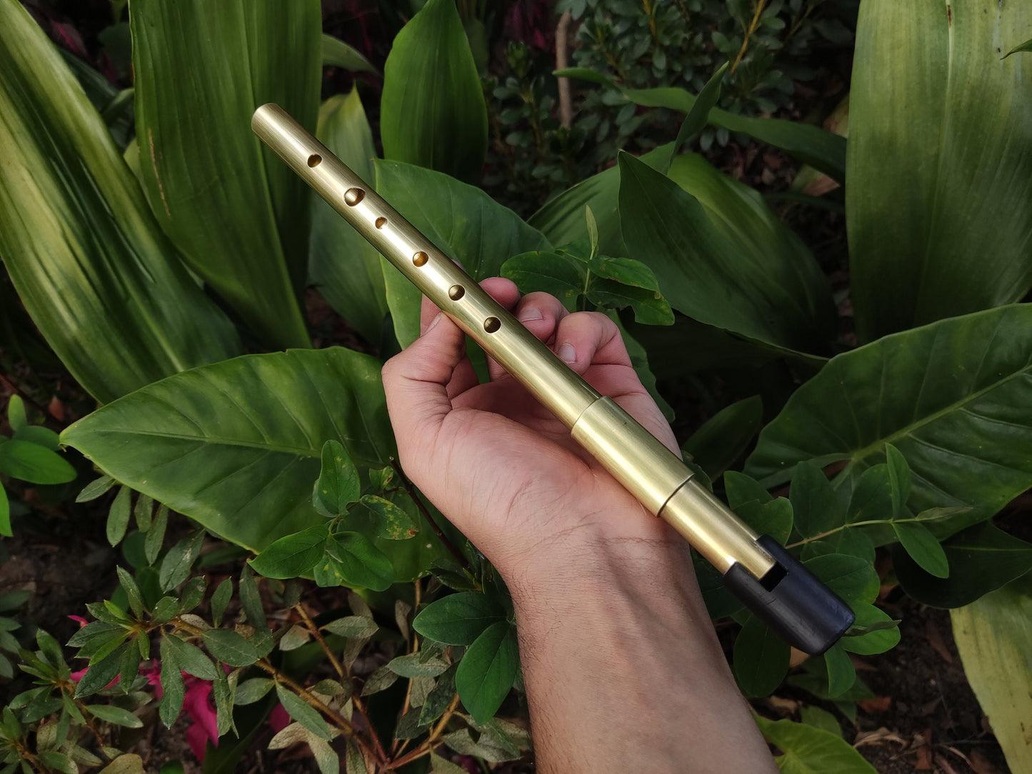 Tunable Whistle in High D | Handmade Penny Whistle made of Brass, suitable for Irish and Celtic music | Gift for musician | Rui Gomes