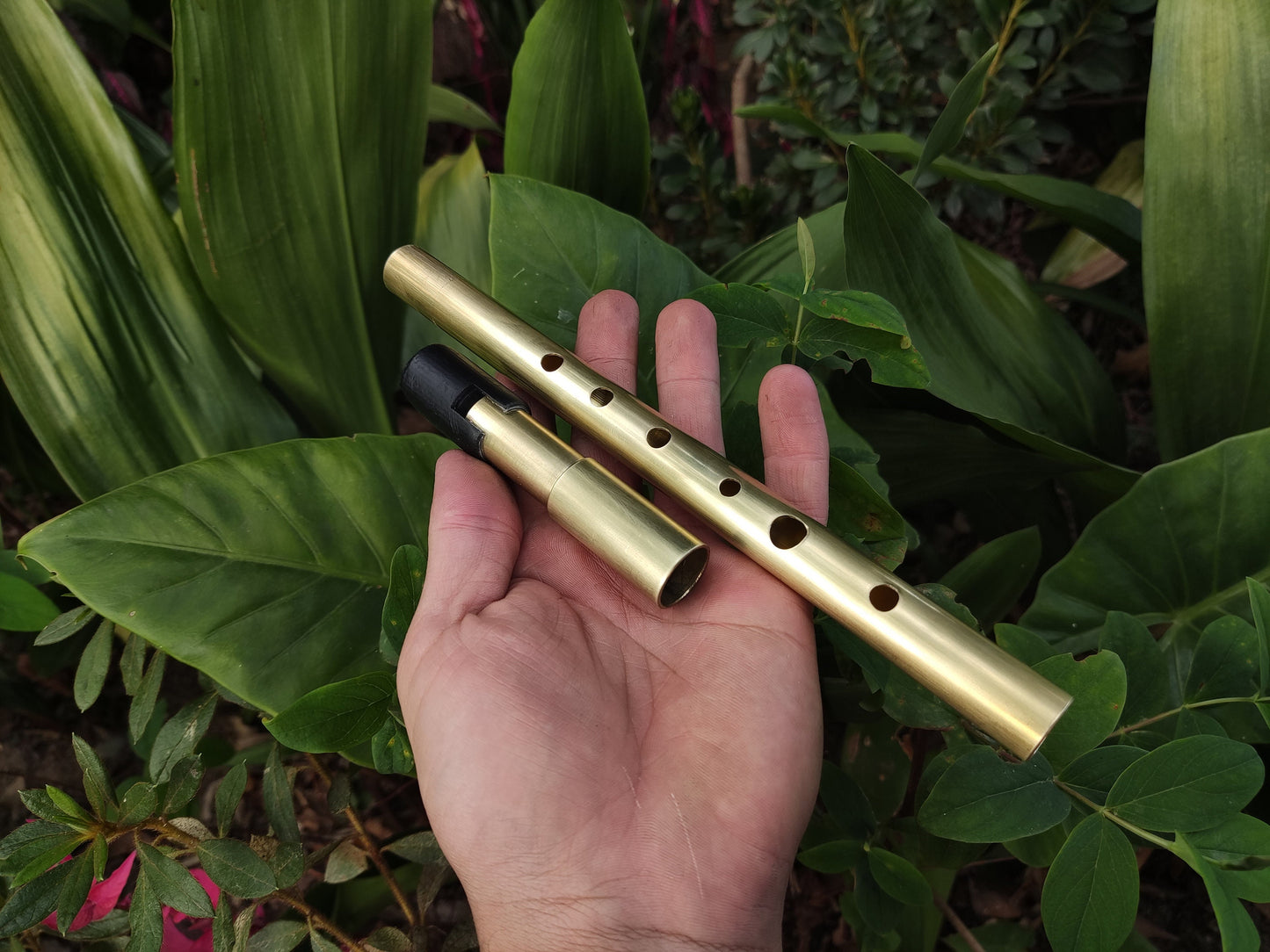 Tunable Whistle in High D | Handmade Penny Whistle made of Brass, suitable for Irish and Celtic music | Gift for musician | Rui Gomes