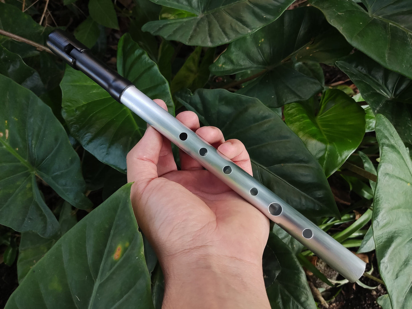 Handmade Tin Whistle in High D, made of Aluminium and Plastic | Penny whistle for Irish, Celtic and Folk music | Made by Rui Gomes