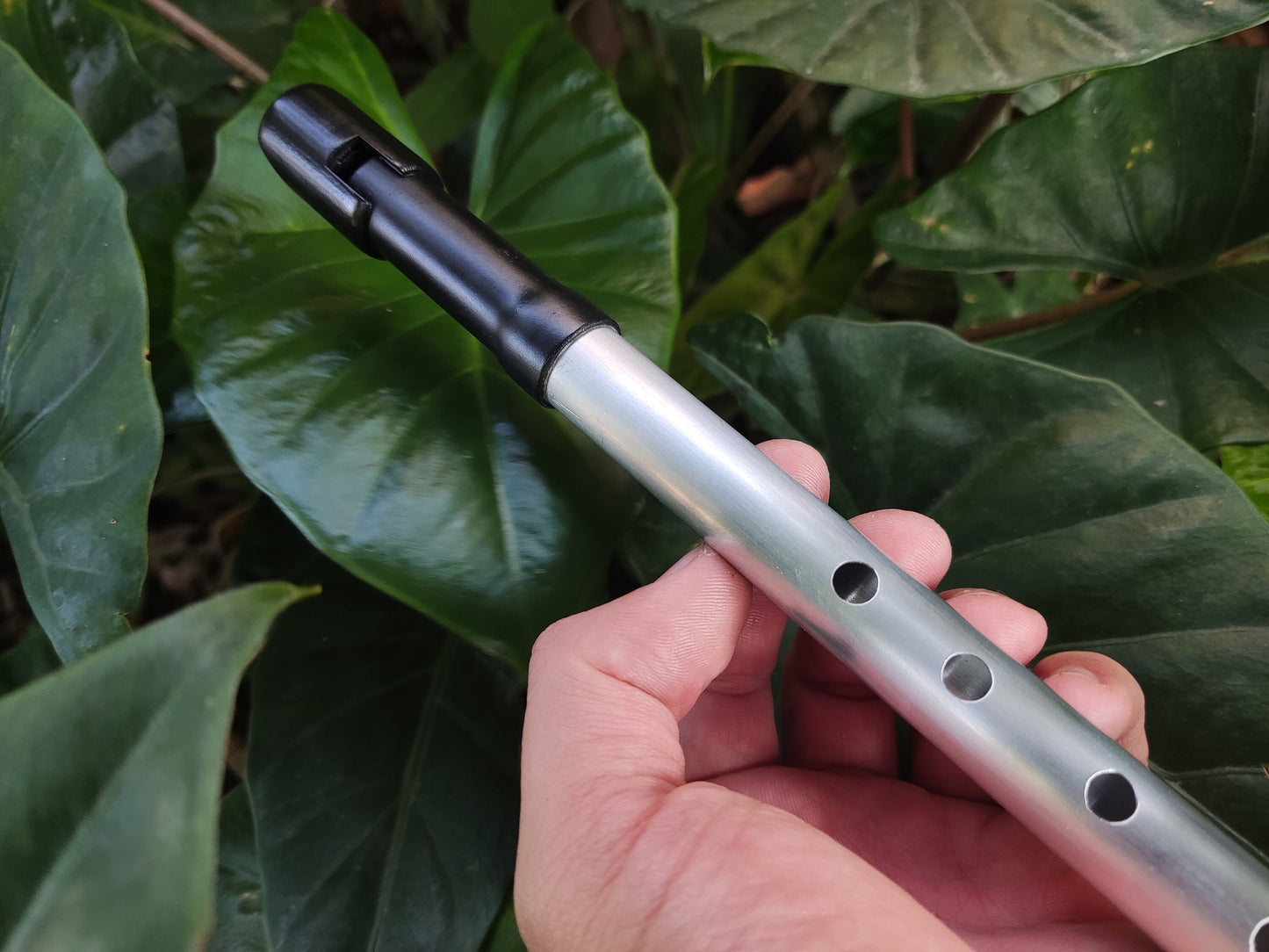 Handmade Tin Whistle in High D, made of Aluminium and Plastic | Penny whistle for Irish, Celtic and Folk music | Made by Rui Gomes