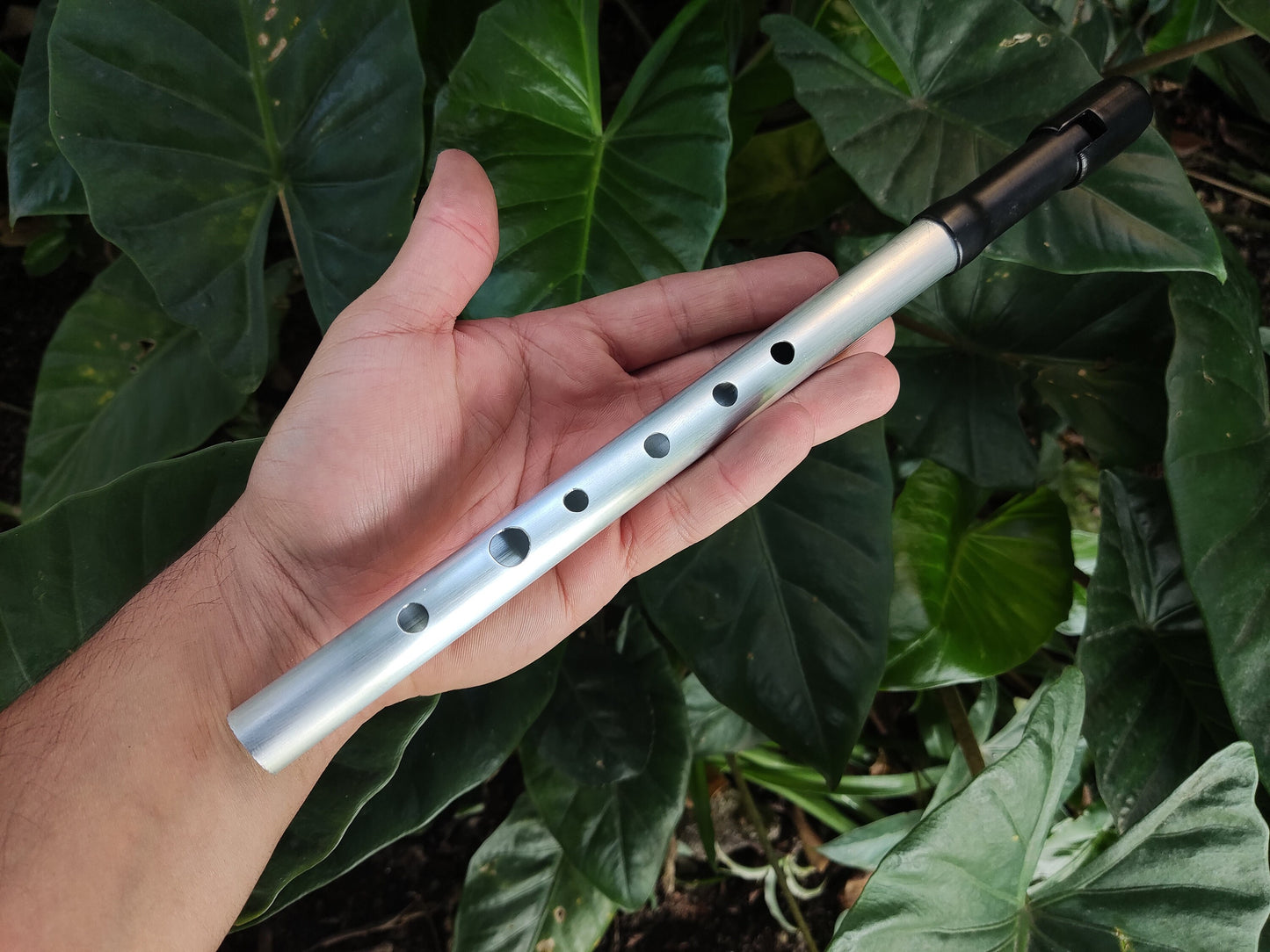 Handmade Tin Whistle in High D, made of Aluminium and Plastic | Penny whistle for Irish, Celtic and Folk music | Made by Rui Gomes