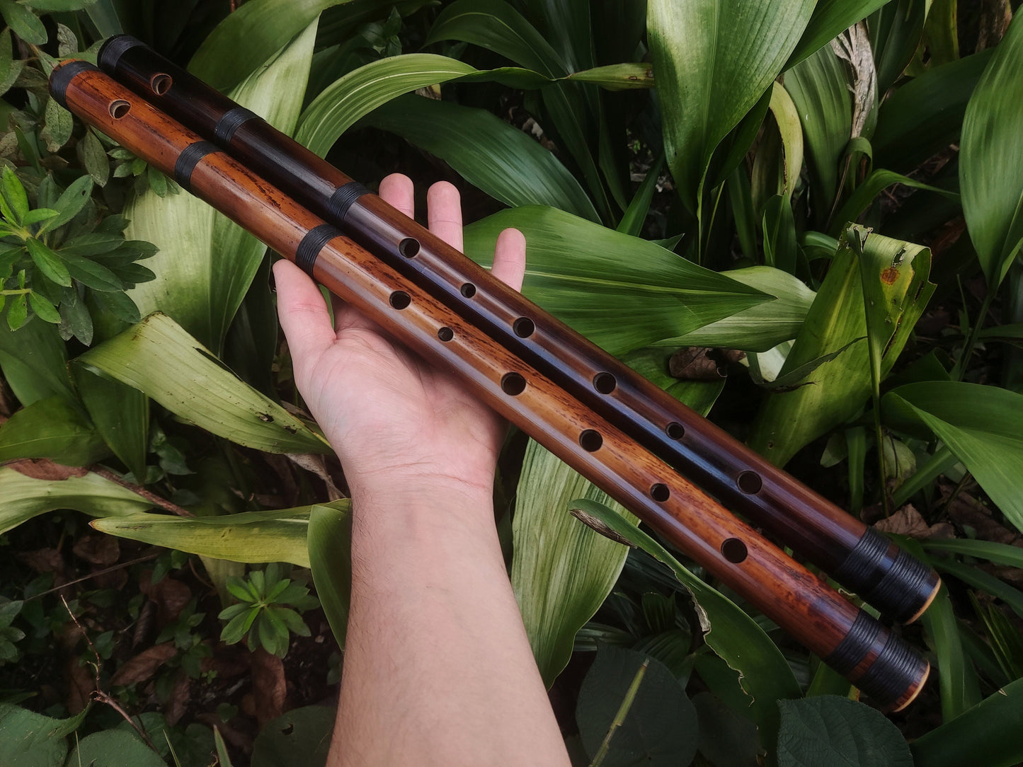 Minor harmonic bamboo flute. Rustic baroque sounding instrument with an Ethnic design | Quality bamboo Flute with an intuitive scale