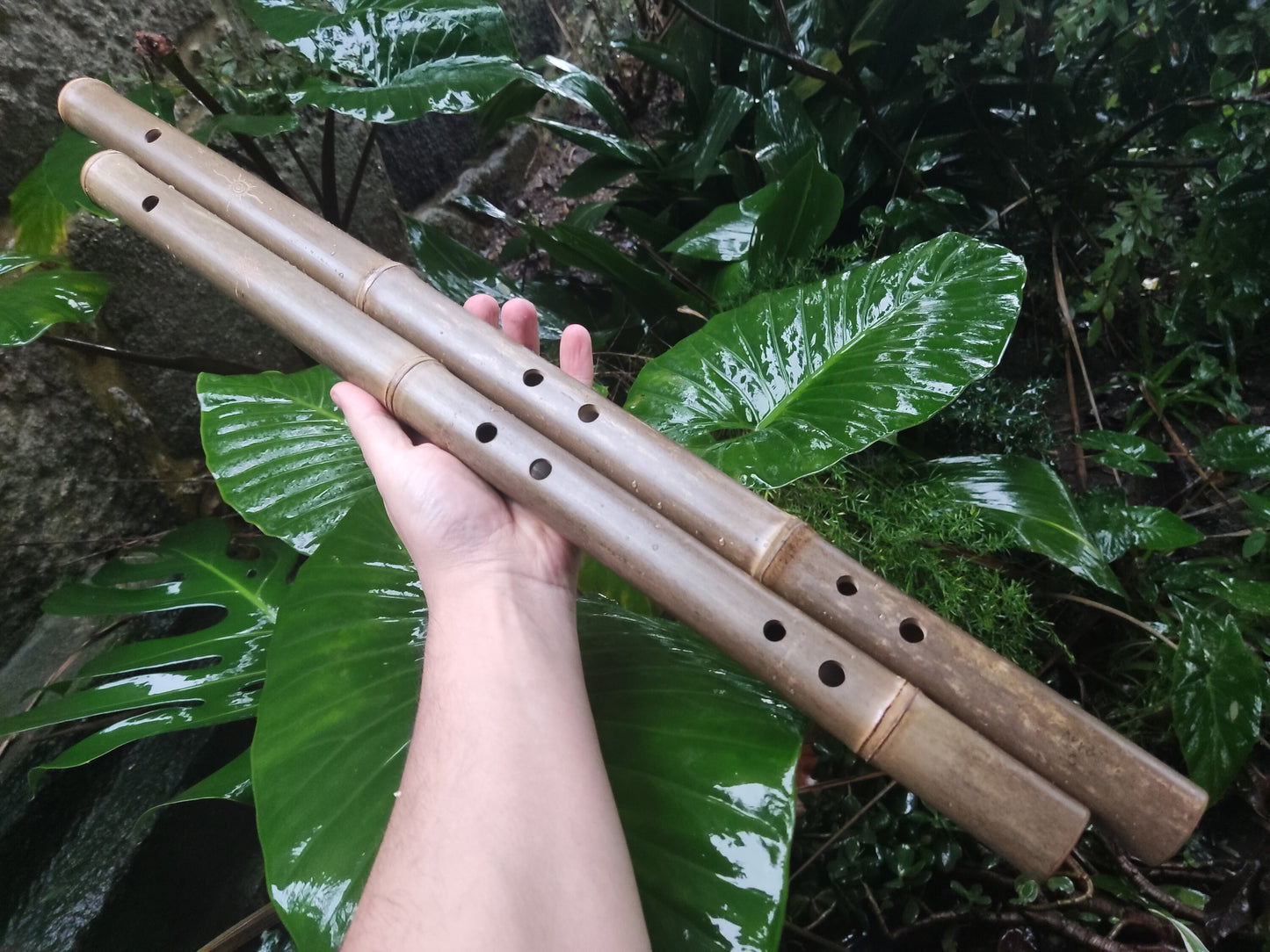 Akebono Bamboo Flute in low C & D for Deep Meditation and Minfulness | Quality handcrafted sound healing tool with local bamboo | Rui Gomes