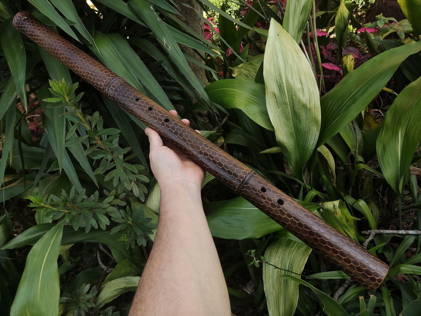 Dragon Skin Kokin-Akebono bamboo flute in the key of low G