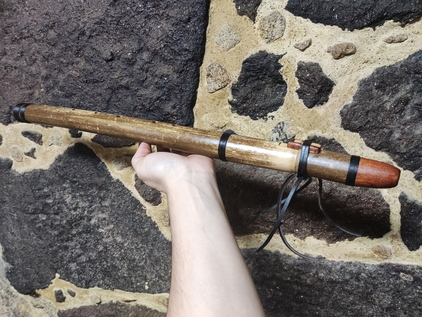Eb4 Native American Style Flute with Mahogany Mouthpiece in A432Hz