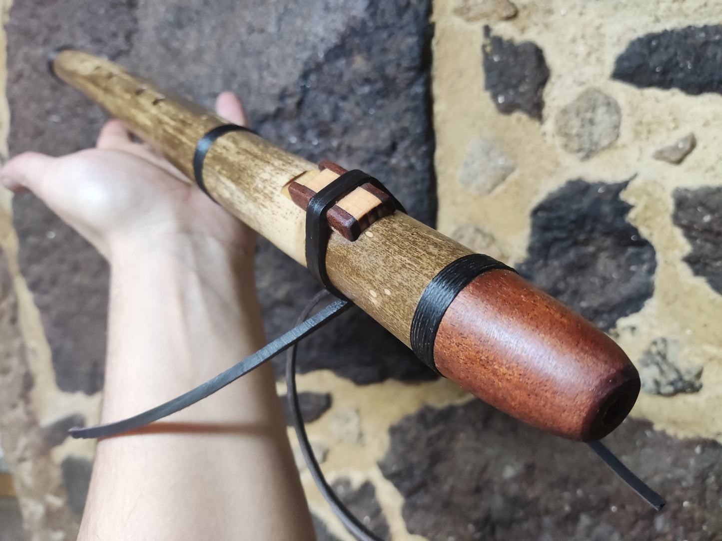 Eb4 Native American Style Flute with Mahogany Mouthpiece in A432Hz