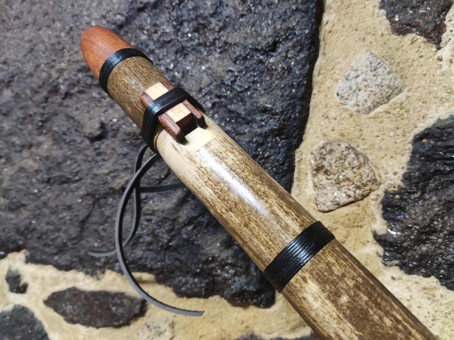 Eb4 Native American Style Flute with Mahogany Mouthpiece in A432Hz
