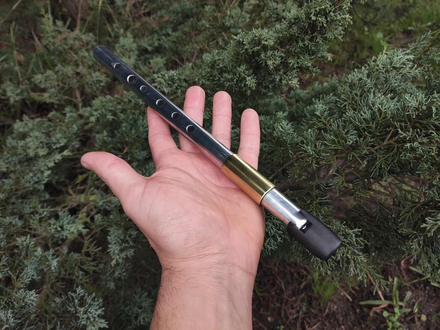 Handmade Whistle in High D. Penny whistle in D major handmade out of Aluminium and Brass, for folk and Irish music | Rui Gomes