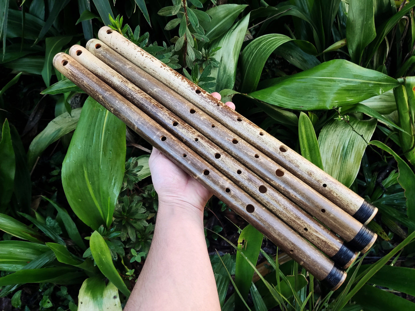 Arabian style Bamboo Flute in the key of low E, with a Rustic look, for deep meditation in an ethnic middle eastern Hijaz karr scale