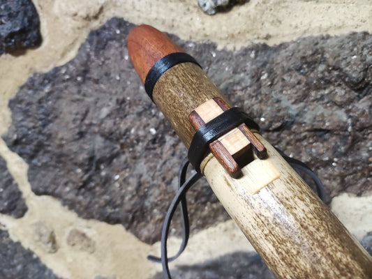 Eb4 Native American Style Flute with Mahogany Mouthpiece in A432Hz