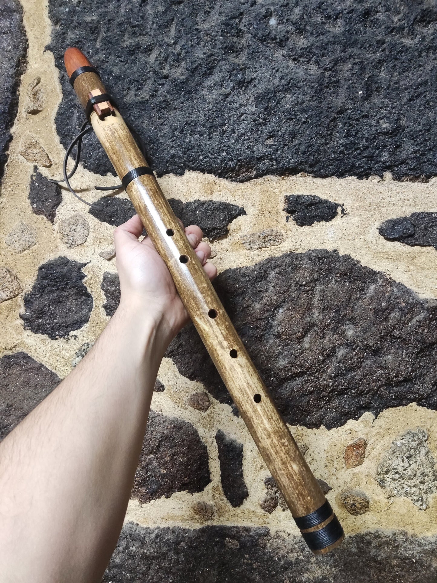 Eb4 Native American Style Flute with Mahogany Mouthpiece in A432Hz