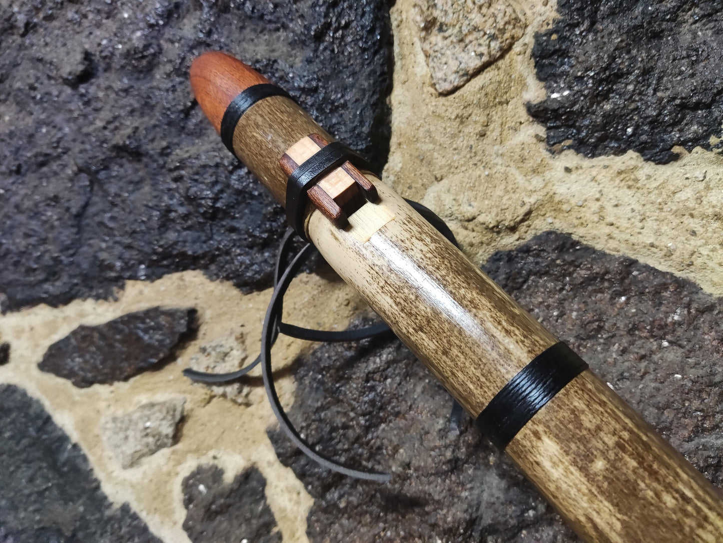 Eb4 Native American Style Flute with Mahogany Mouthpiece in A432Hz