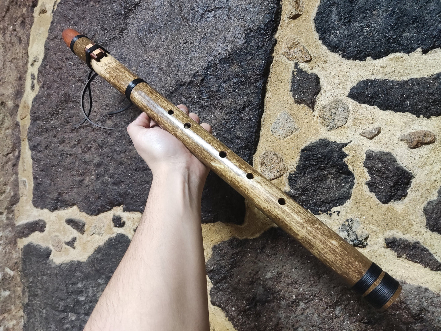 Eb4 Native American Style Flute with Mahogany Mouthpiece in A432Hz