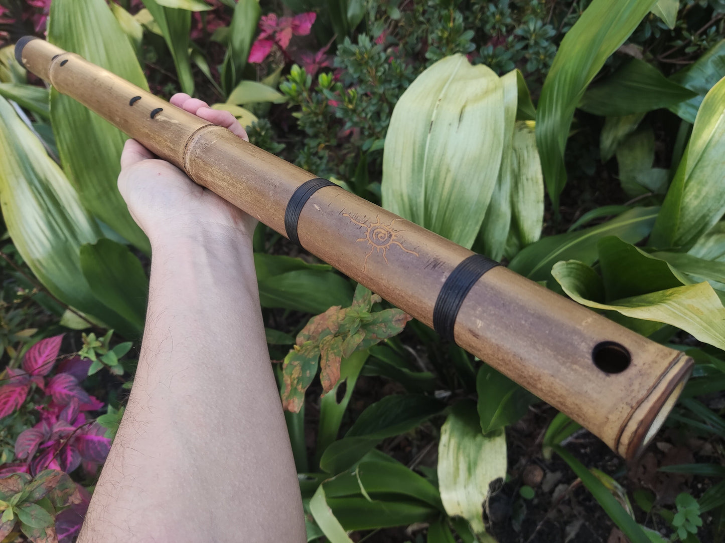 The Akebono Set: Four Transverse Bamboo Flutes with a Japanese scale in various keys, suitable for Sound Healing Practices and Meditation