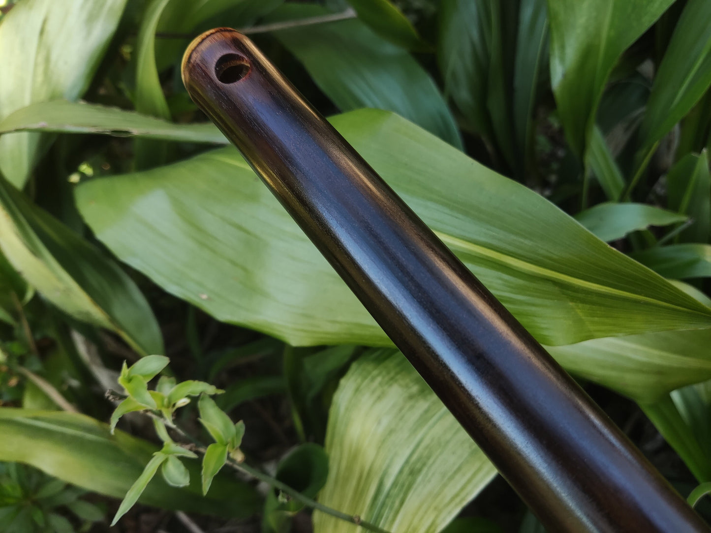Oriental Flute in various keys tuned with a minor pentatonic flute. Handmade ethnic bamboo flute with oriental scale and burned look