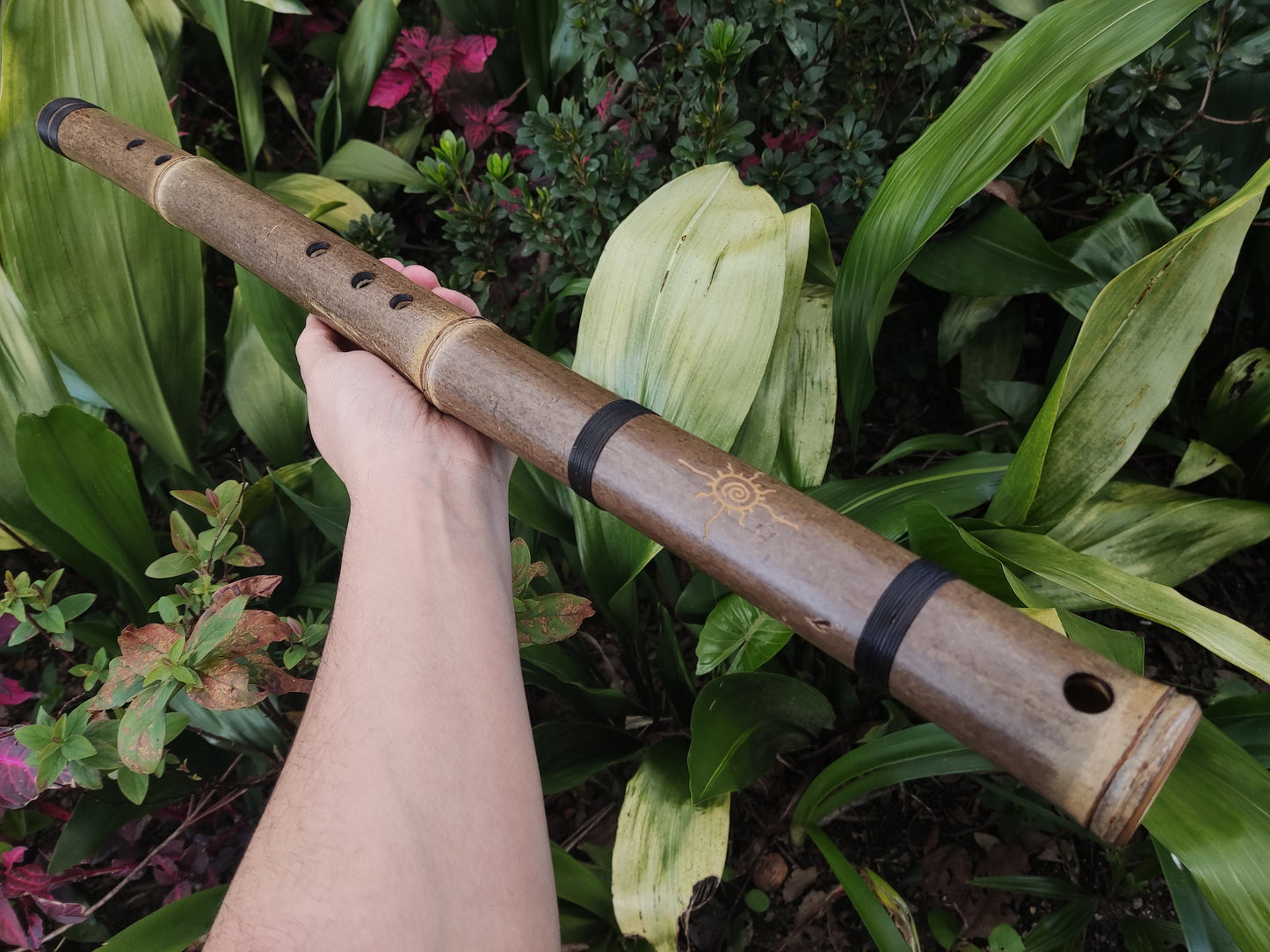 Bass Bamboo Flute tuned to Exotic Kokin-Akebono hybrid scale. Japanese inspired flute for deep meditation and sound healing | Rui Gomes