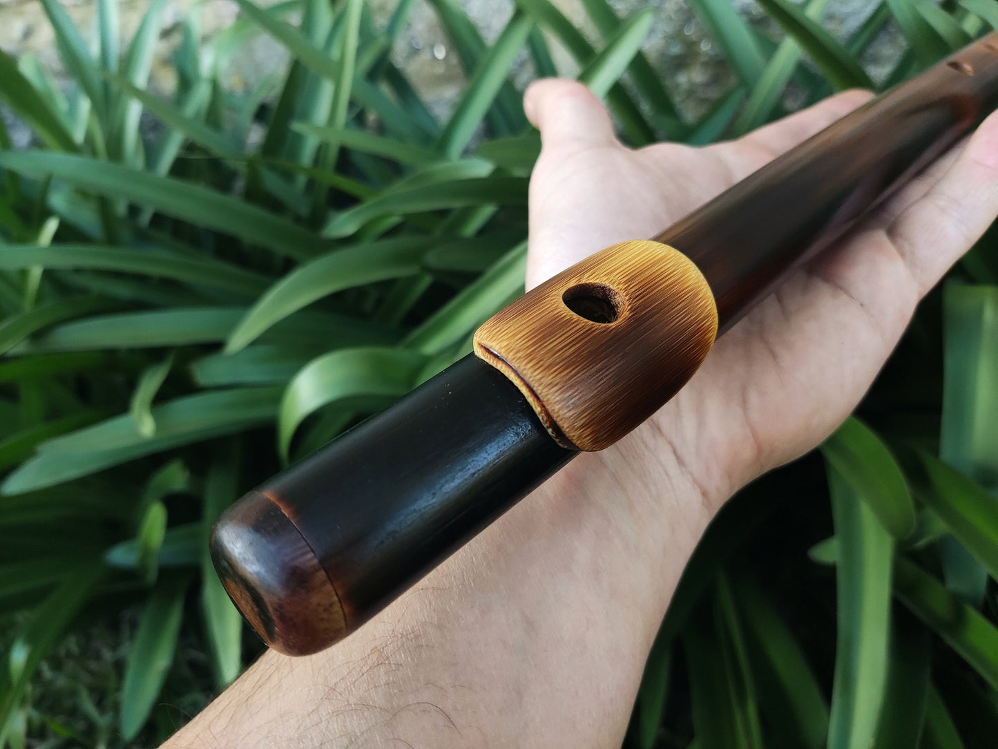 Bamboo Flute in the key of F Major concert tuned to A440. Handmade bamboo flute with lip plate | Transverse flute in F major | Rui Gomes