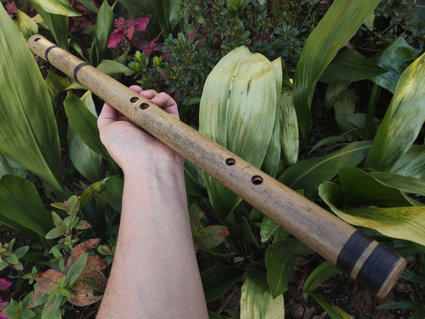 The Akebono Set: Four Transverse Bamboo Flutes with a Japanese scale in various keys, suitable for Sound Healing Practices and Meditation