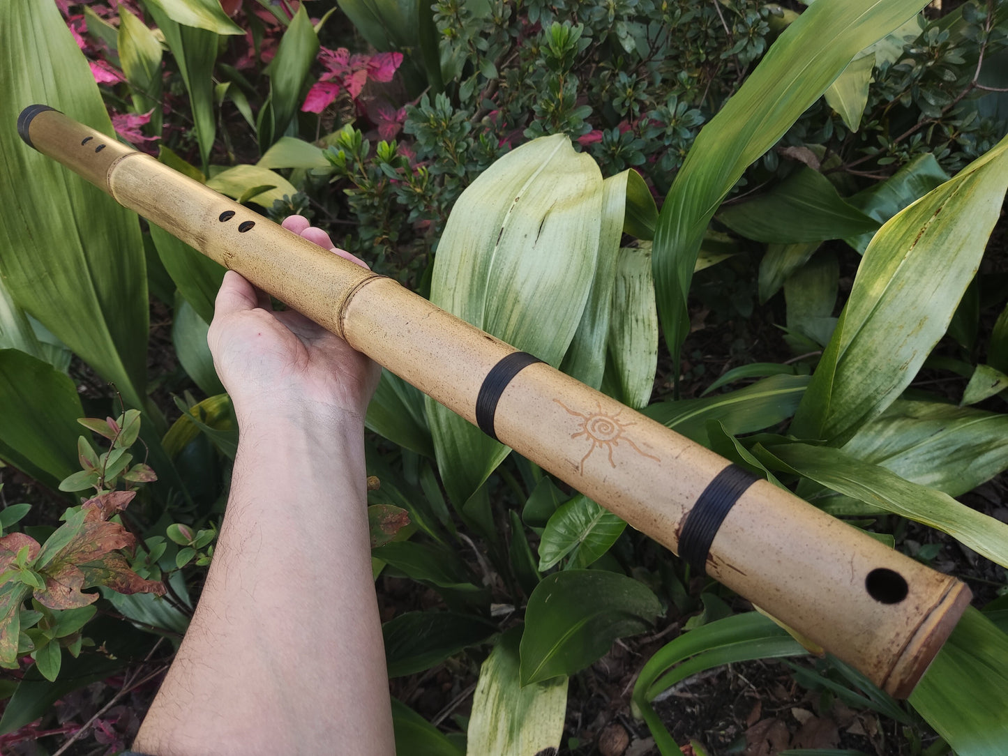 The Akebono Set: Four Transverse Bamboo Flutes with a Japanese scale in various keys, suitable for Sound Healing Practices and Meditation