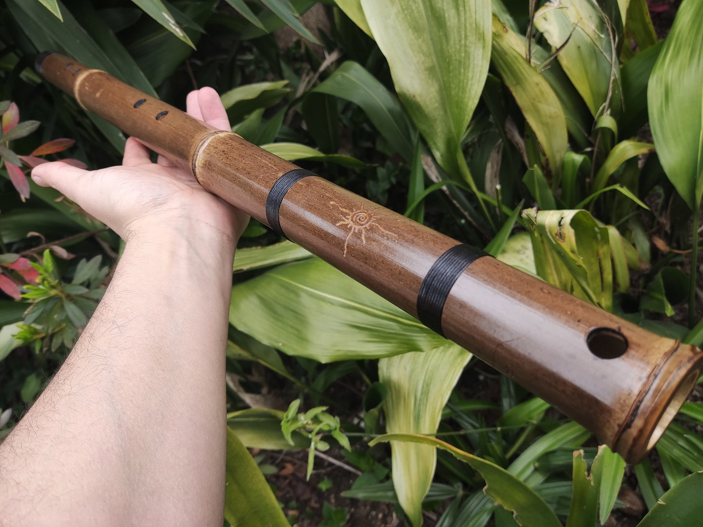 Low A Akebono Bamboo flute, deep meditative handmade flute inspired by Oriental Zen scale. Exotic flute for mindfulness and music therapy