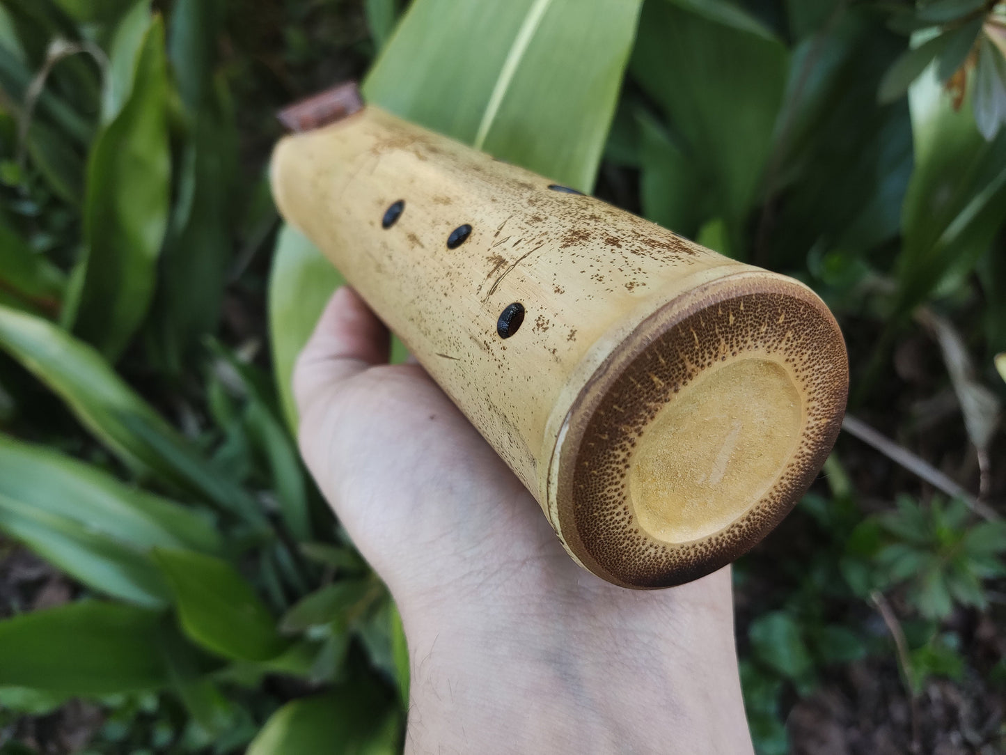 Native American Style Bamboo Ocarina in the key of Db. Ethnic vessel flute with a pentatonic scale. C# ocarina.