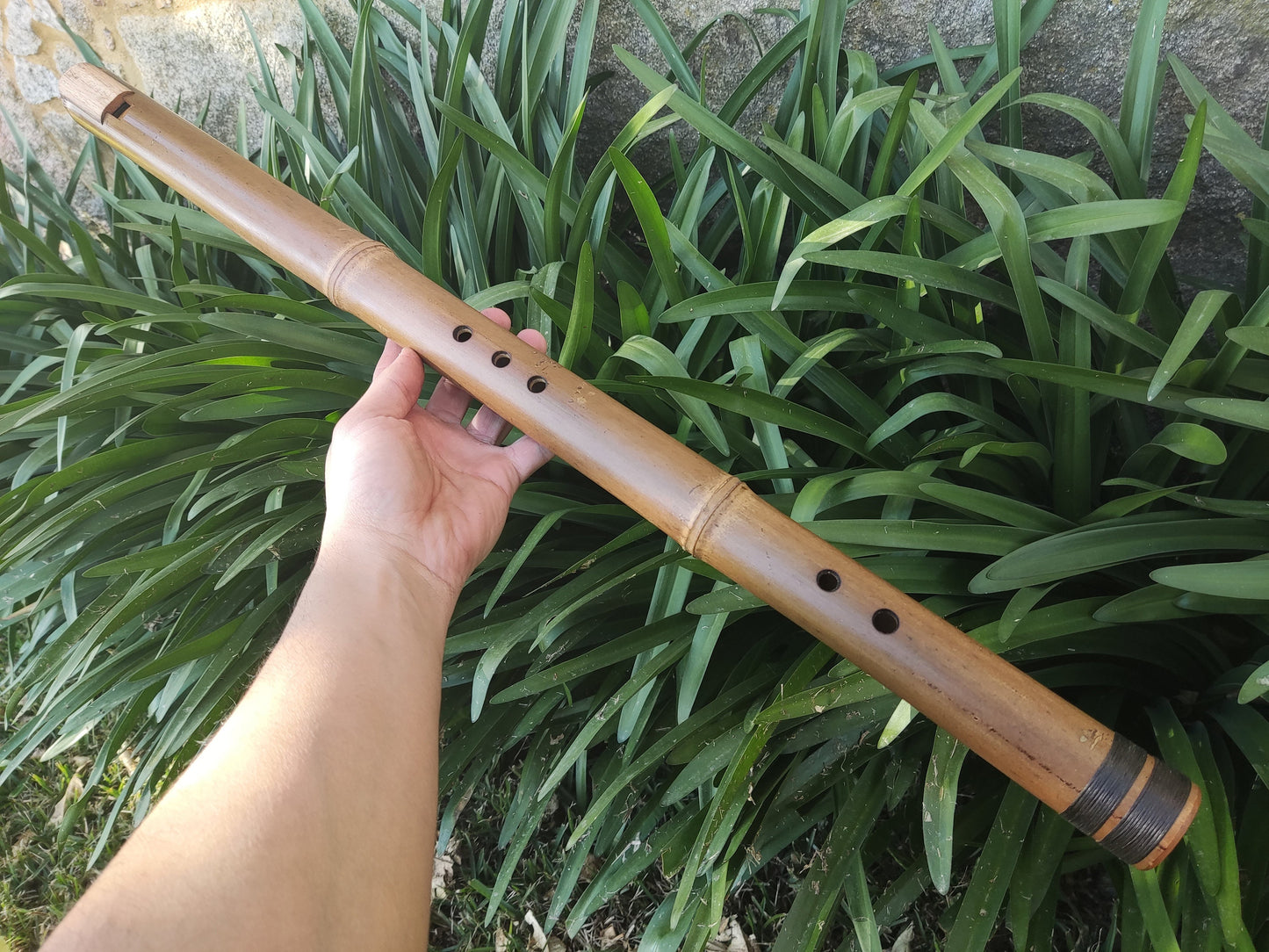 Low A sharp Whistle style Kokin Akebono Bamboo Flute