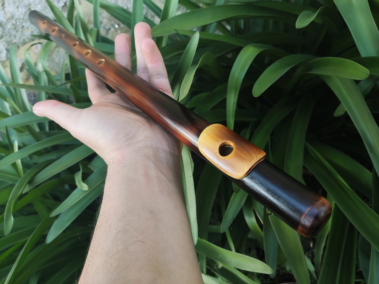Bamboo Flute in the key of F Major concert tuned to A440. Handmade bamboo flute with lip plate | Transverse flute in F major | Rui Gomes