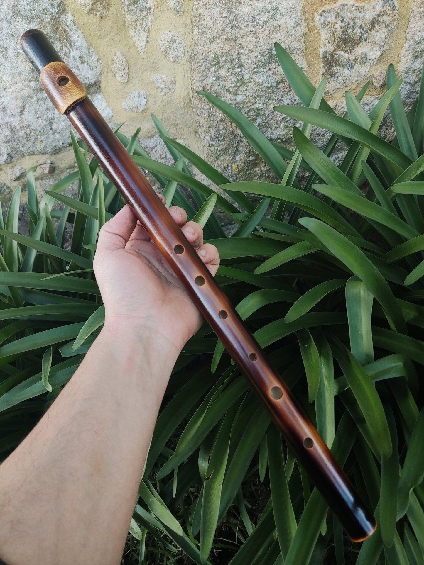 Bamboo Flute in the key of F Major concert tuned to A440. Handmade bamboo flute with lip plate | Transverse flute in F major | Rui Gomes