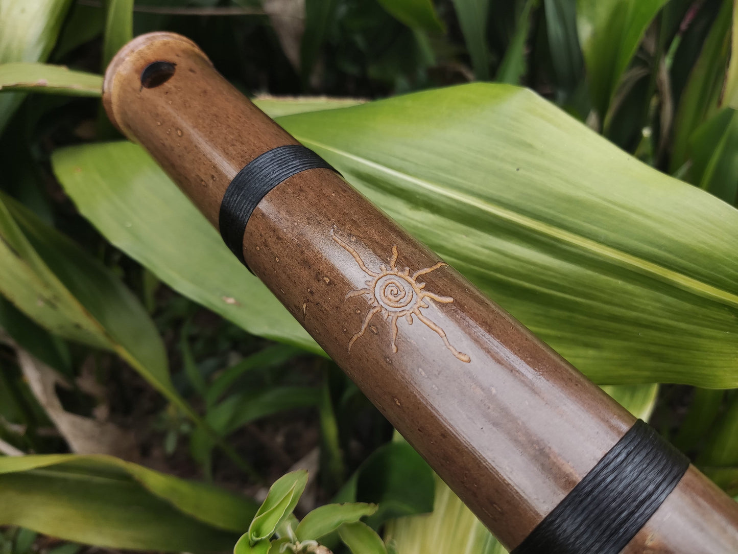 Low A Akebono Bamboo flute, deep meditative handmade flute inspired by Oriental Zen scale. Exotic flute for mindfulness and music therapy