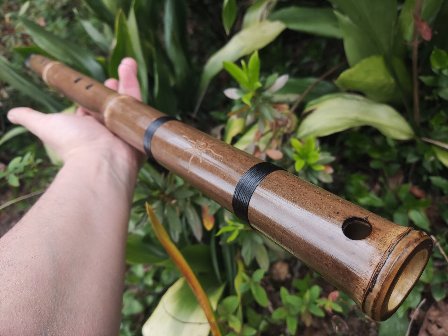 Low A Akebono Bamboo flute, deep meditative handmade flute inspired by Oriental Zen scale. Exotic flute for mindfulness and music therapy