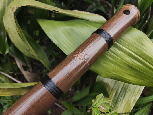 Low A Akebono Bamboo flute, deep meditative handmade flute inspired by Oriental Zen scale. Exotic flute for mindfulness and music therapy