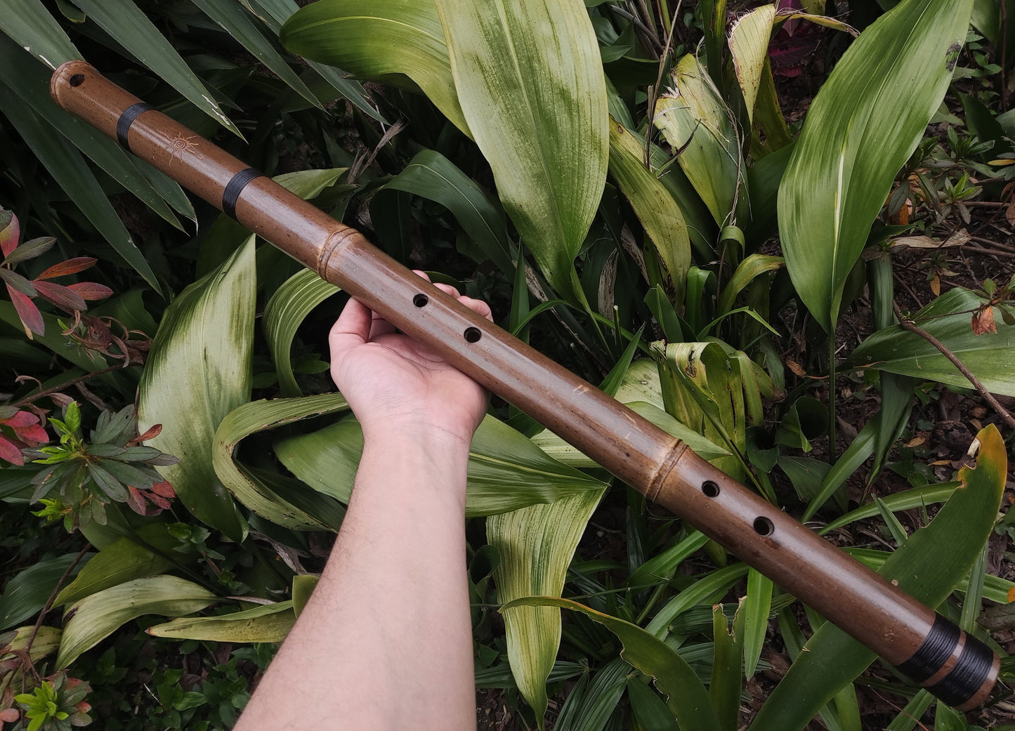 Low A Akebono Bamboo flute, deep meditative handmade flute inspired by Oriental Zen scale. Exotic flute for mindfulness and music therapy