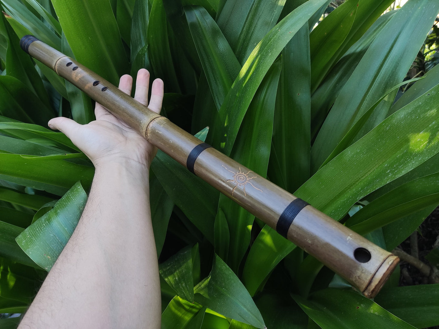 RESERVED: Egyptian Flute in A# for Meditation and Sound Healing. Handmade bass bamboo flute with an exotic, middle eastern sounding scale