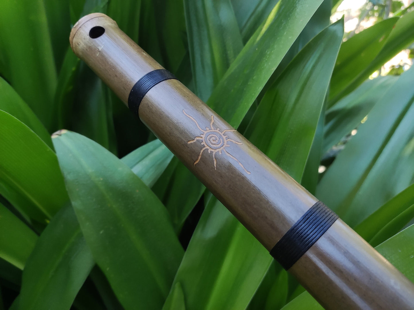 Egyptian Flute in low A for Meditation and Sound Healing. Handmade bass bamboo flute with an exotic, middle eastern sounding scale